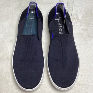 Rothy's The Sneaker Black Solid Slip On Knit Flat Shoes Women 7.5 PM-006